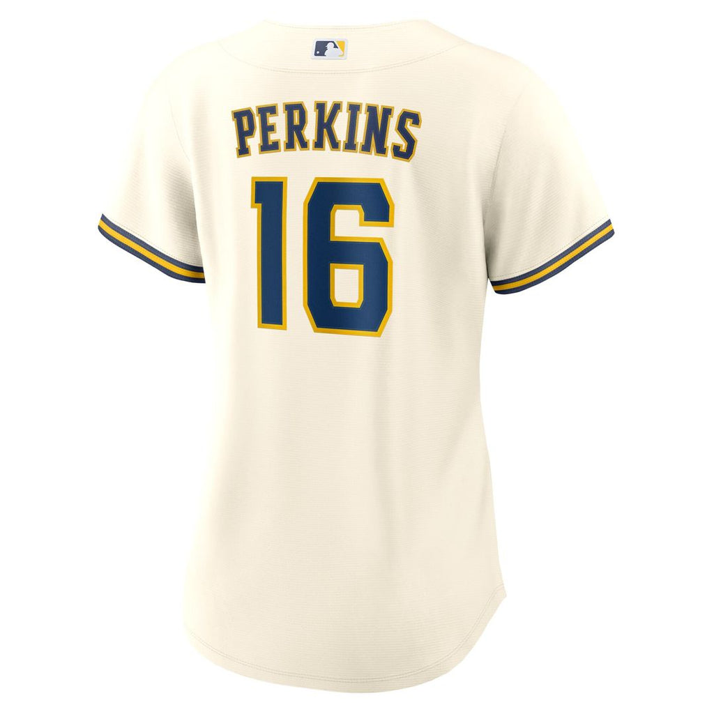 Milwaukee Brewers Blake Perkins Nike Women's Home Replica Jersey - Cream Team Jersey Sports Fan Apparel