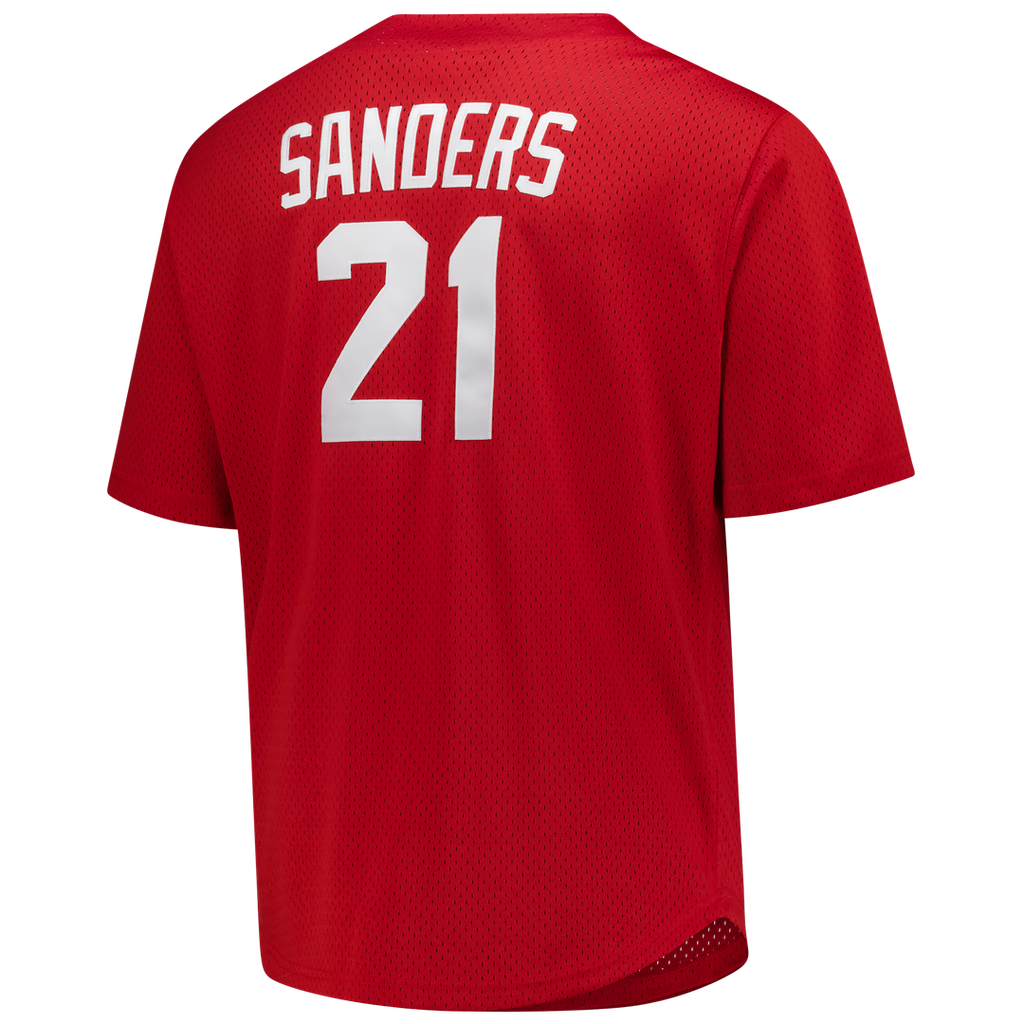 Cincinnati Reds Deion Sanders Mitchell & Ness Big & Tall Cooperstown Mesh Batting Practice Jersey - Red Team Jersey Sports Fan Apparel