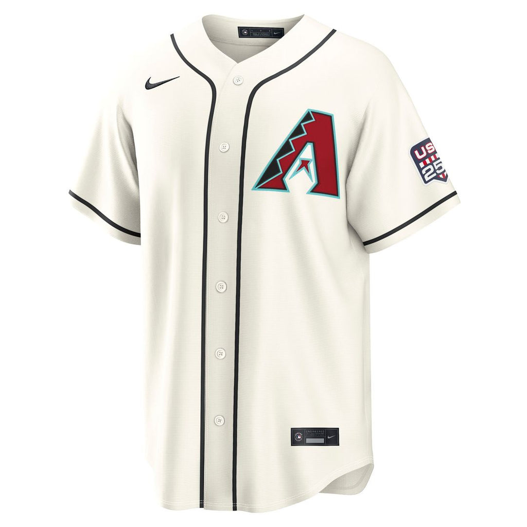 Arizona Diamondbacks Corbin Carroll Nike USA 250 Fourth of July Home Stadium Jersey - Cream Team Jersey Sports Fan Apparel