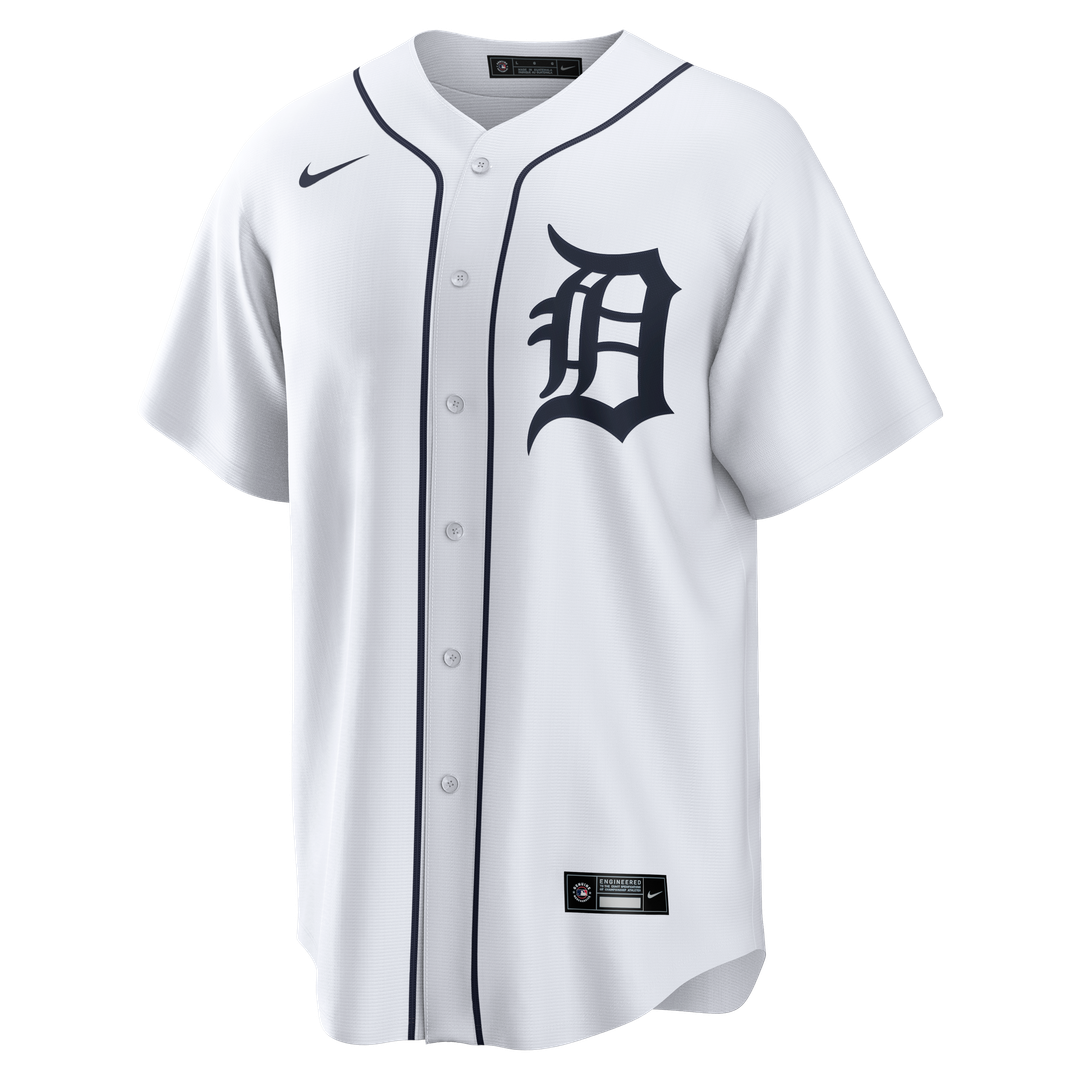 Detroit Tigers Kevin McGonigle Nike Home Replica Jersey - White Team Jersey Sports Fan Apparel