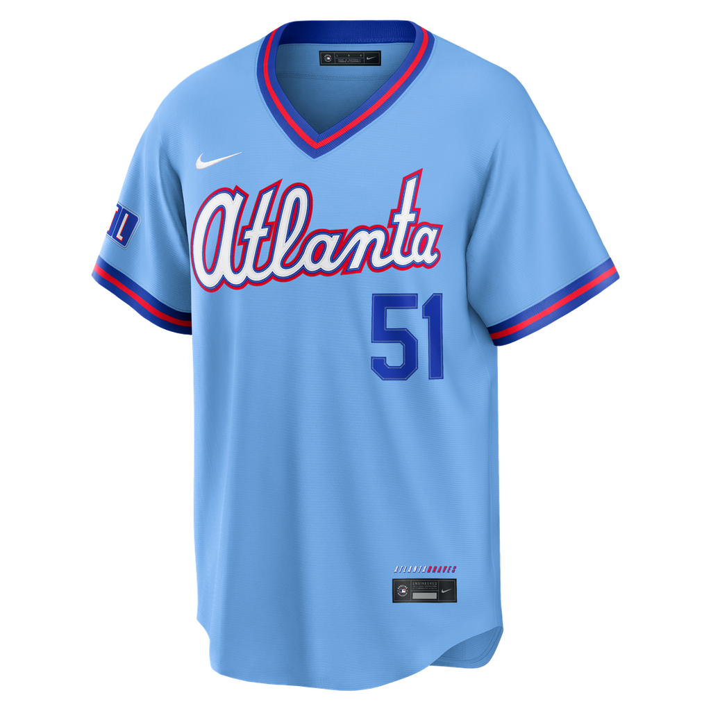 Atlanta Braves Chris Sale Nike 2026 City Connect Stadium Jersey - Powder Blue Team Jersey Sports Fan Apparel