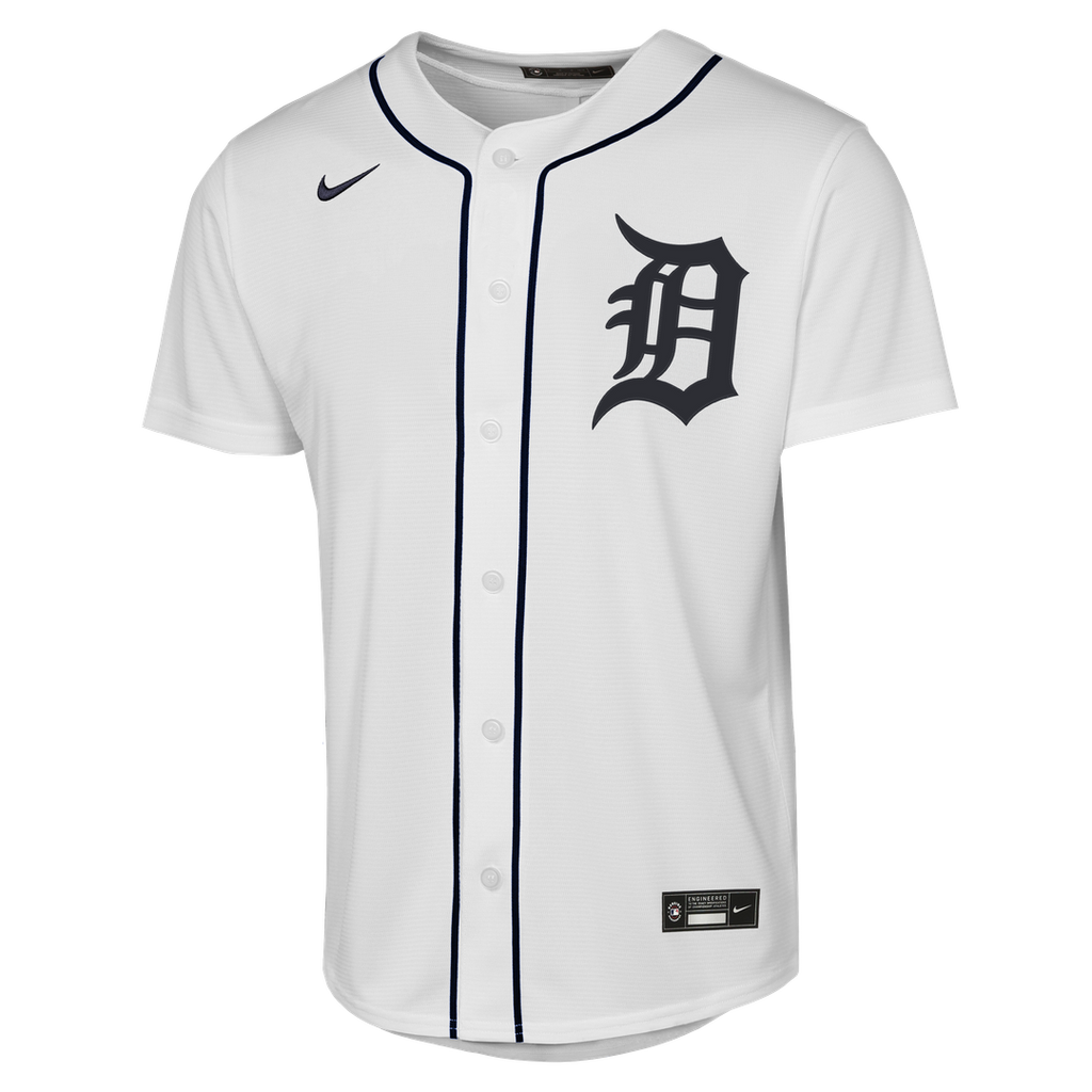 Detroit Tigers Kevin McGonigle Nike Youth Home Replica Jersey - White Team Jersey Sports Fan Apparel