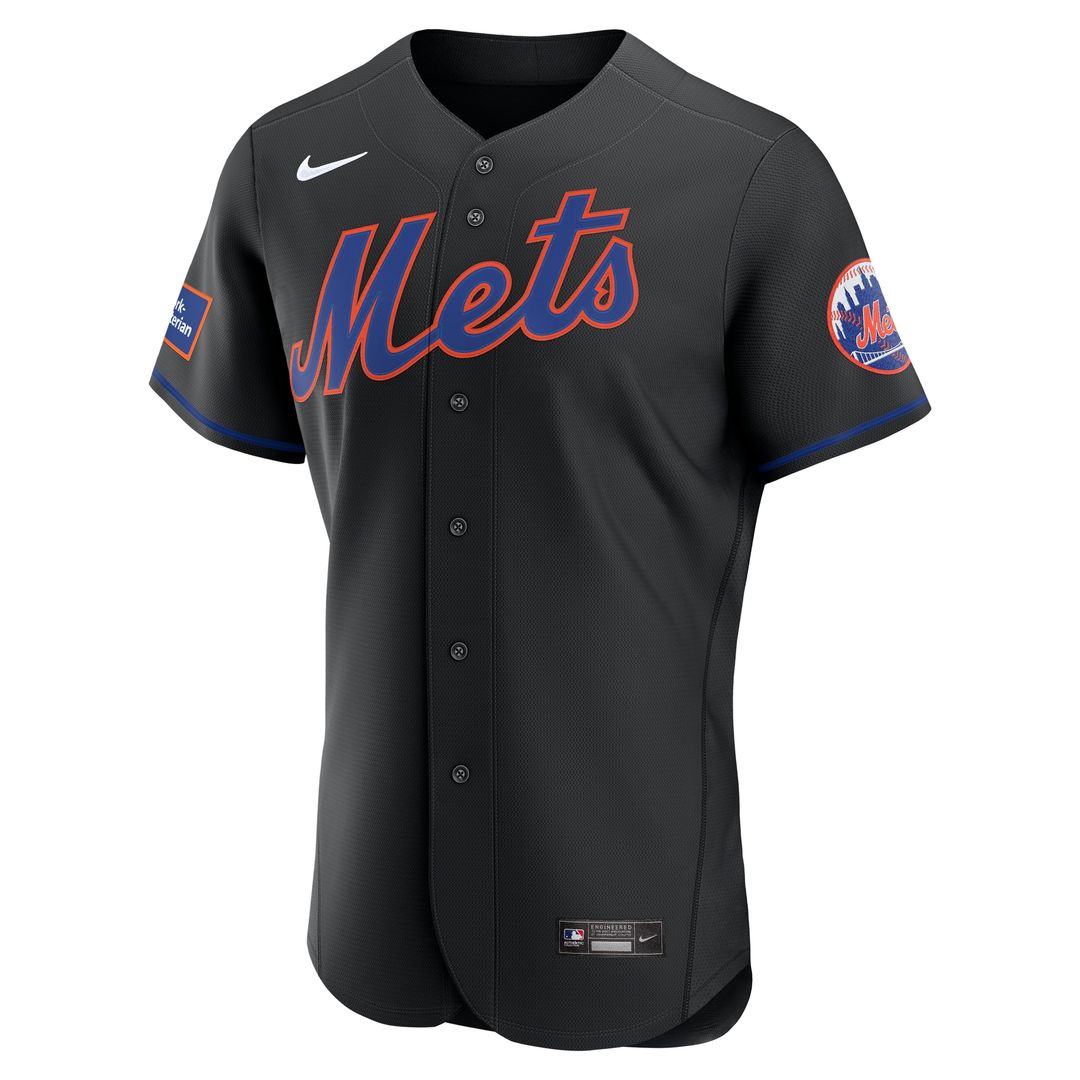 New York Mets Nike Home Sponsor Patch Authentic Jersey - White Team Jersey Sports Fan Apparel