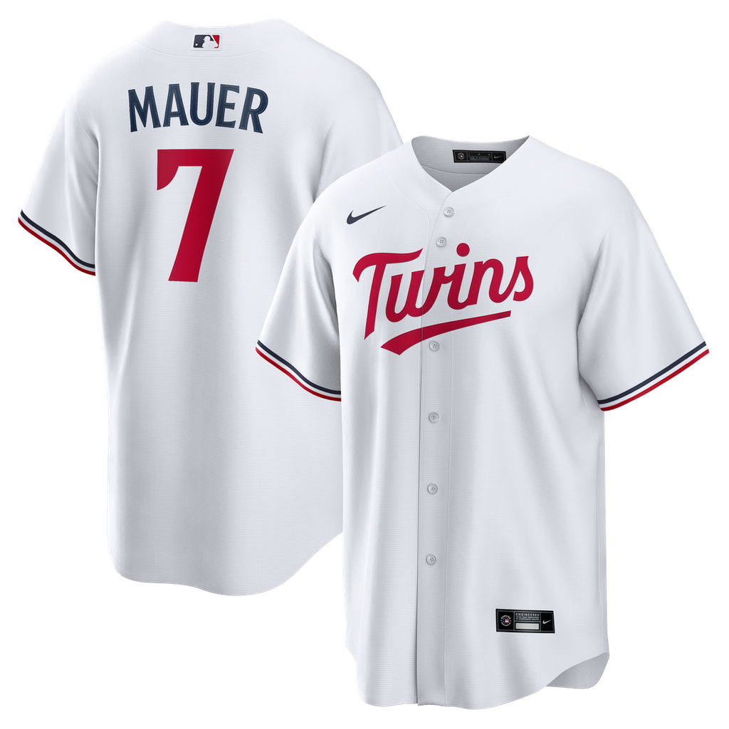 Minnesota Twins Joe Mauer Nike Home Retired Player Replica Jersey - White Team Jersey Sports Fan Apparel