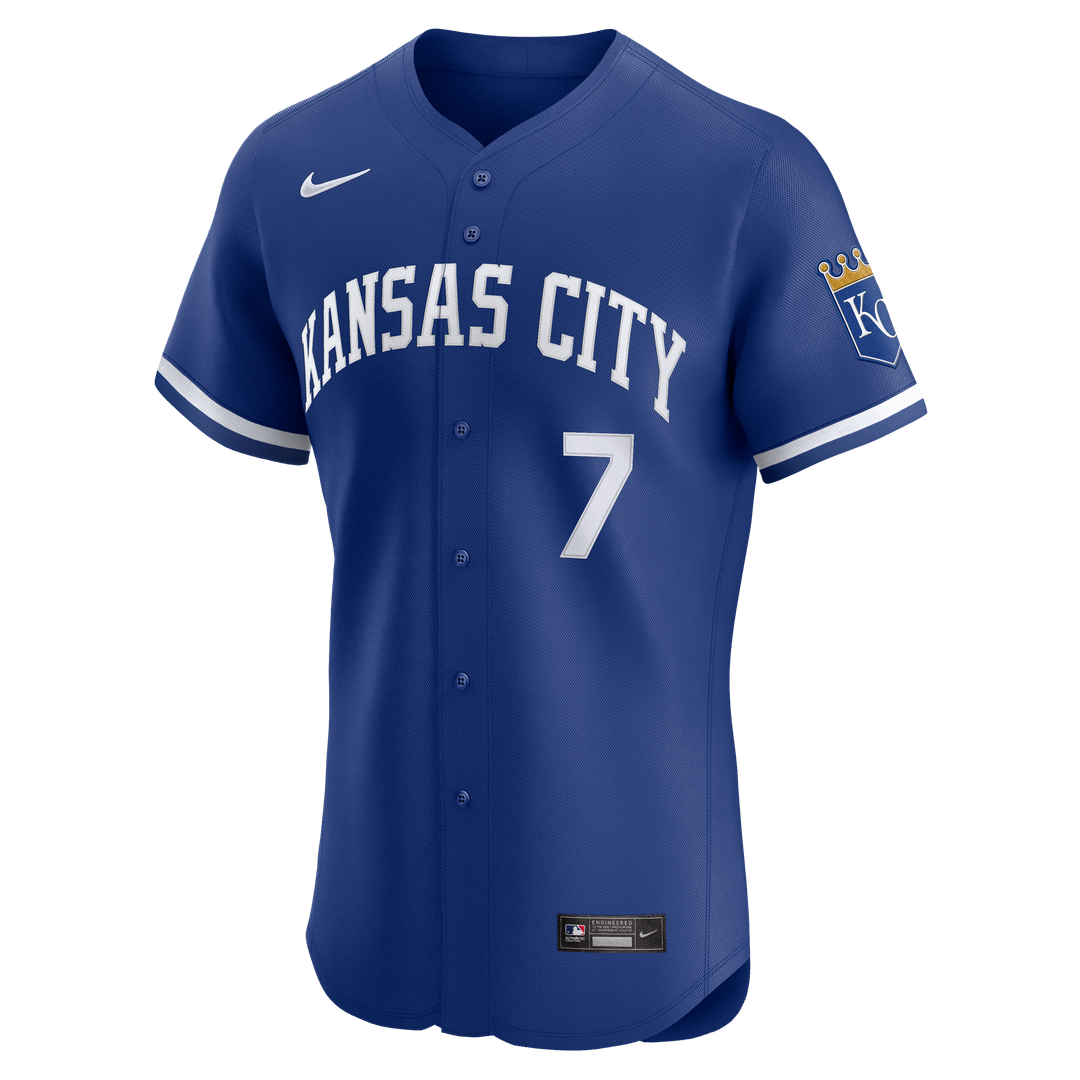 Kansas City Royals Bobby Witt Jr. Nike Alternate 2 Elite Player Jersey - Royal Team Jersey Sports Fan Apparel