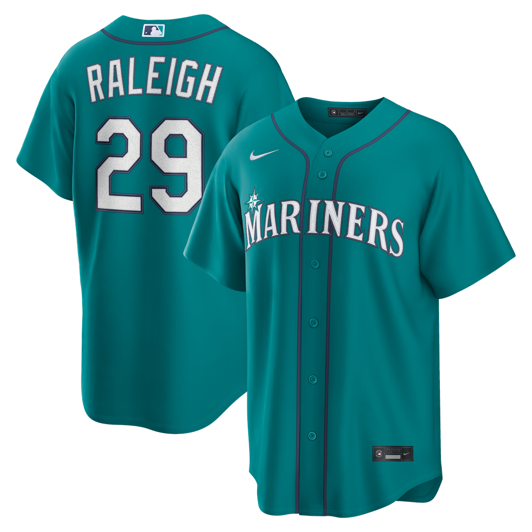 Seattle Mariners Cal Raleigh Nike Alternate Replica Jersey - Teal Team Jersey Sports Fan Apparel