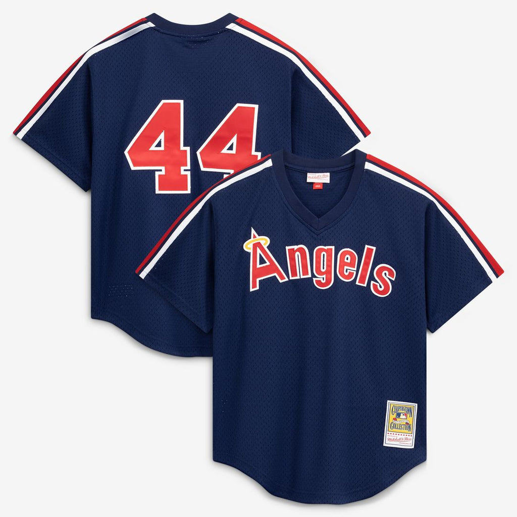 Reggie Jackson California Angels Mitchell & Ness Authentic Batting Practice Jersey - Navy Team Jersey Sports Fan Apparel