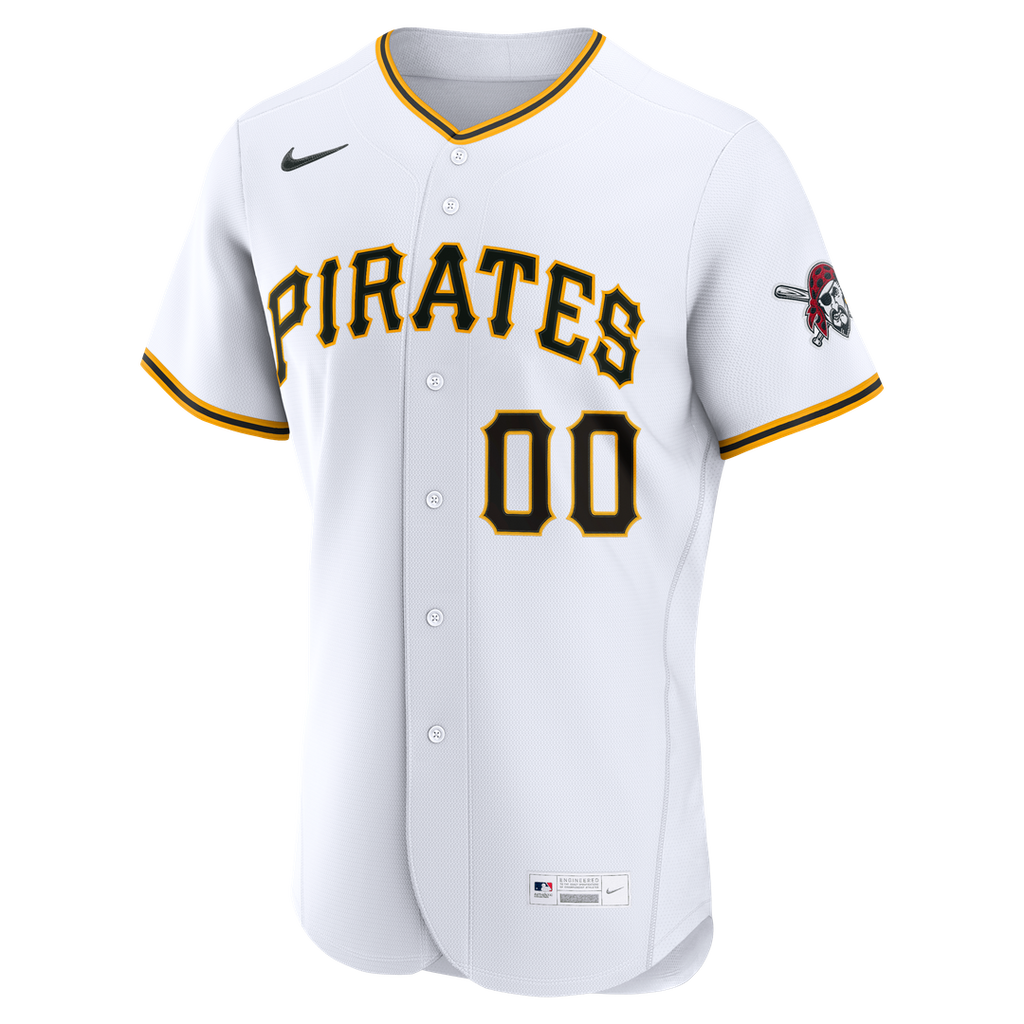 Pittsburgh Pirates Nike Home Authentic Custom Jersey - White Team Jersey Sports Fan Apparel