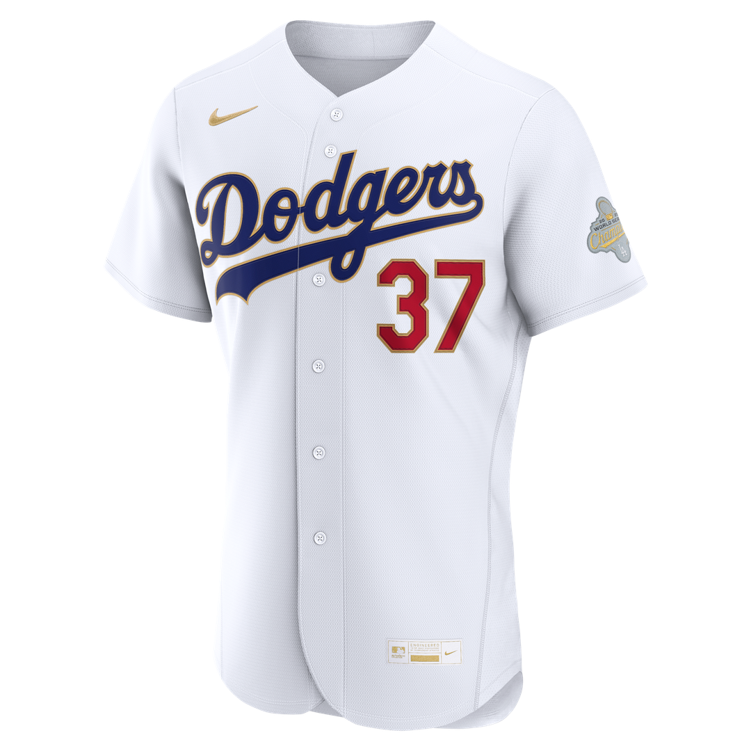Los Angeles Dodgers Teoscar Hernández Nike 2026 Gold Collection Authentic Jersey - White Team Jersey Sports Fan Apparel