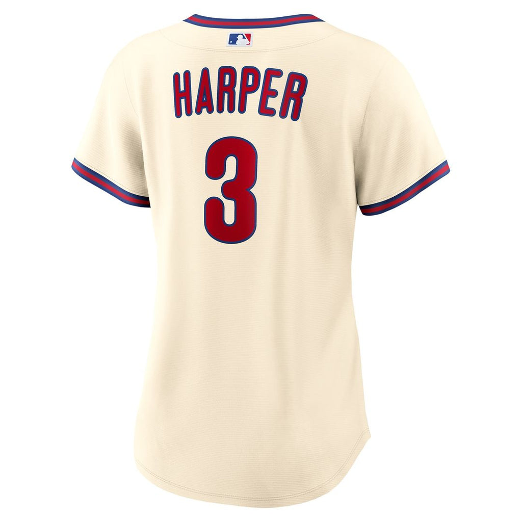 Philadelphia Phillies Bryce Harper Nike Women's Alternate Replica Jersey - Cream Team Jersey Sports Fan Apparel