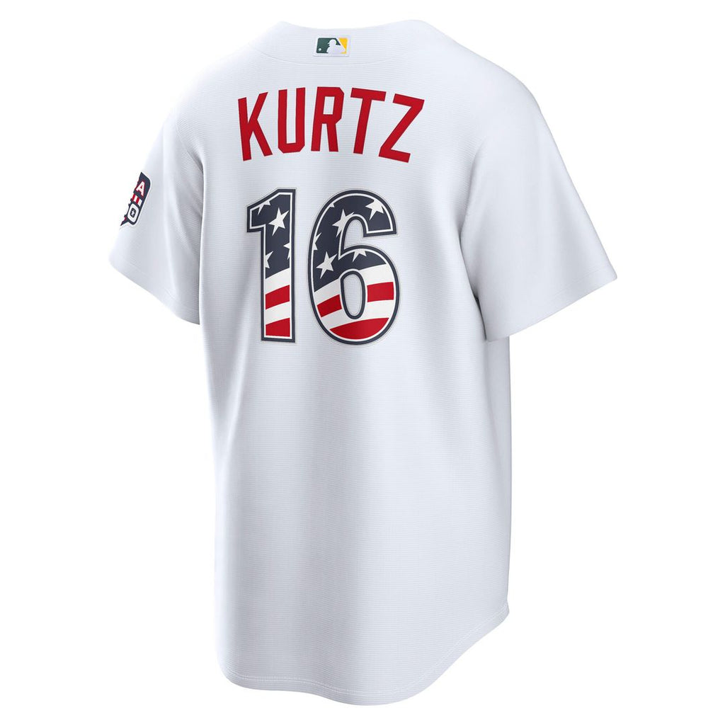 Athletics Nick Kurtz Nike USA 250 Fourth of July Home Stadium Jersey - White Team Jersey Sports Fan Apparel