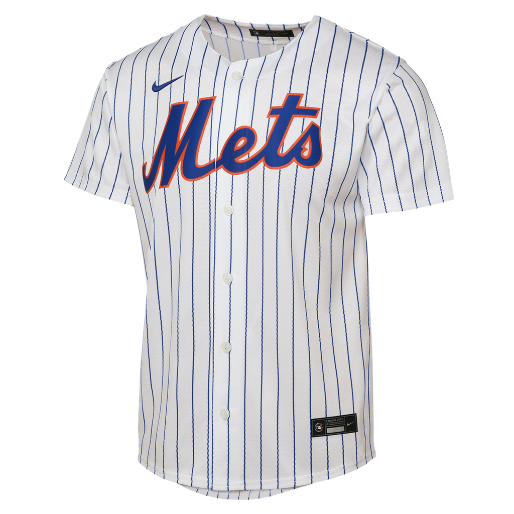 New York Mets Bo Bichette Nike Youth Home Baseline Jersey - White Team Jersey Sports Fan Apparel