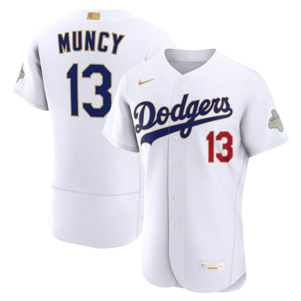 Los Angeles Dodgers Max Muncy Nike 2026 Gold Collection Authentic Jersey - White Team Jersey Sports Fan Apparel