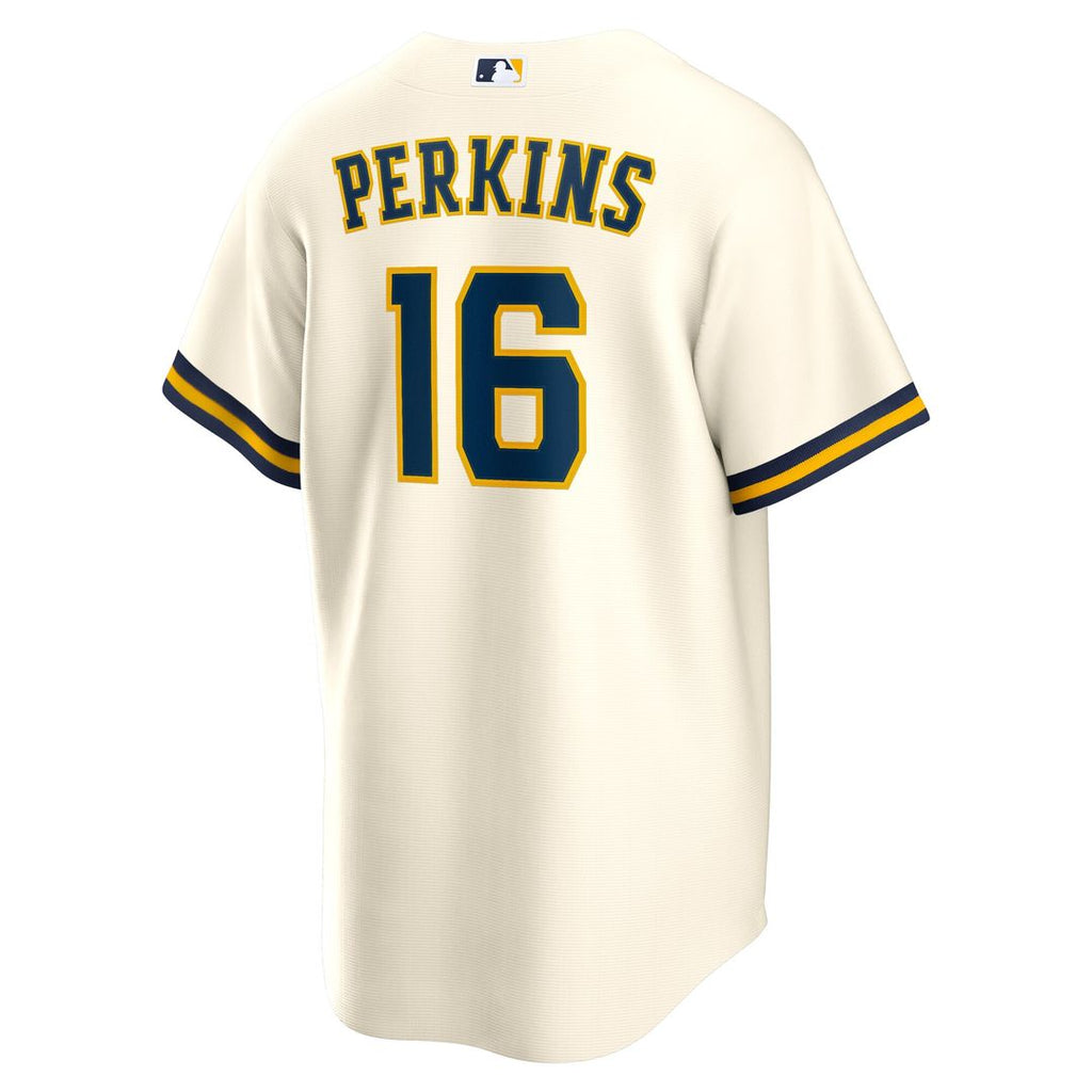 Milwaukee Brewers Blake Perkins Nike Home Replica Jersey - Cream Team Jersey Sports Fan Apparel