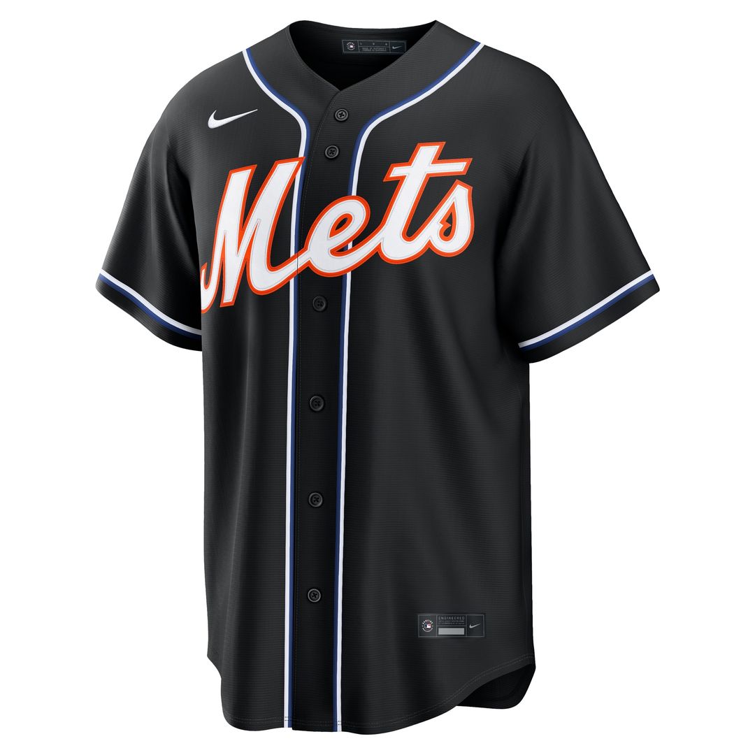 New York Mets Nike Fashion Replica Black Out Jersey Team Jersey Sports Fan Apparel