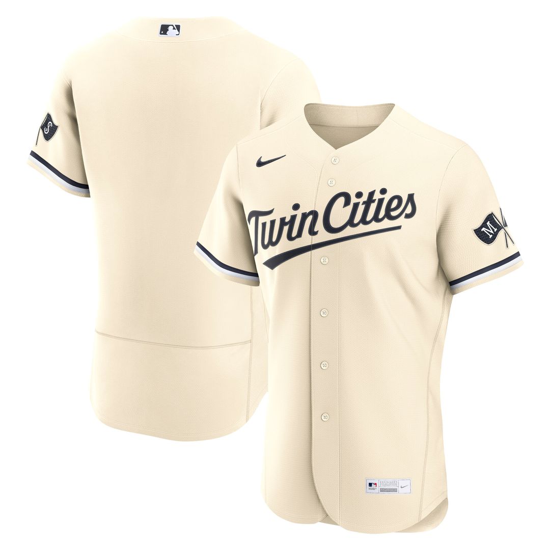 Minnesota Twins Nike Alternate Authentic Jersey - Cream Team Jersey Sports Fan Apparel