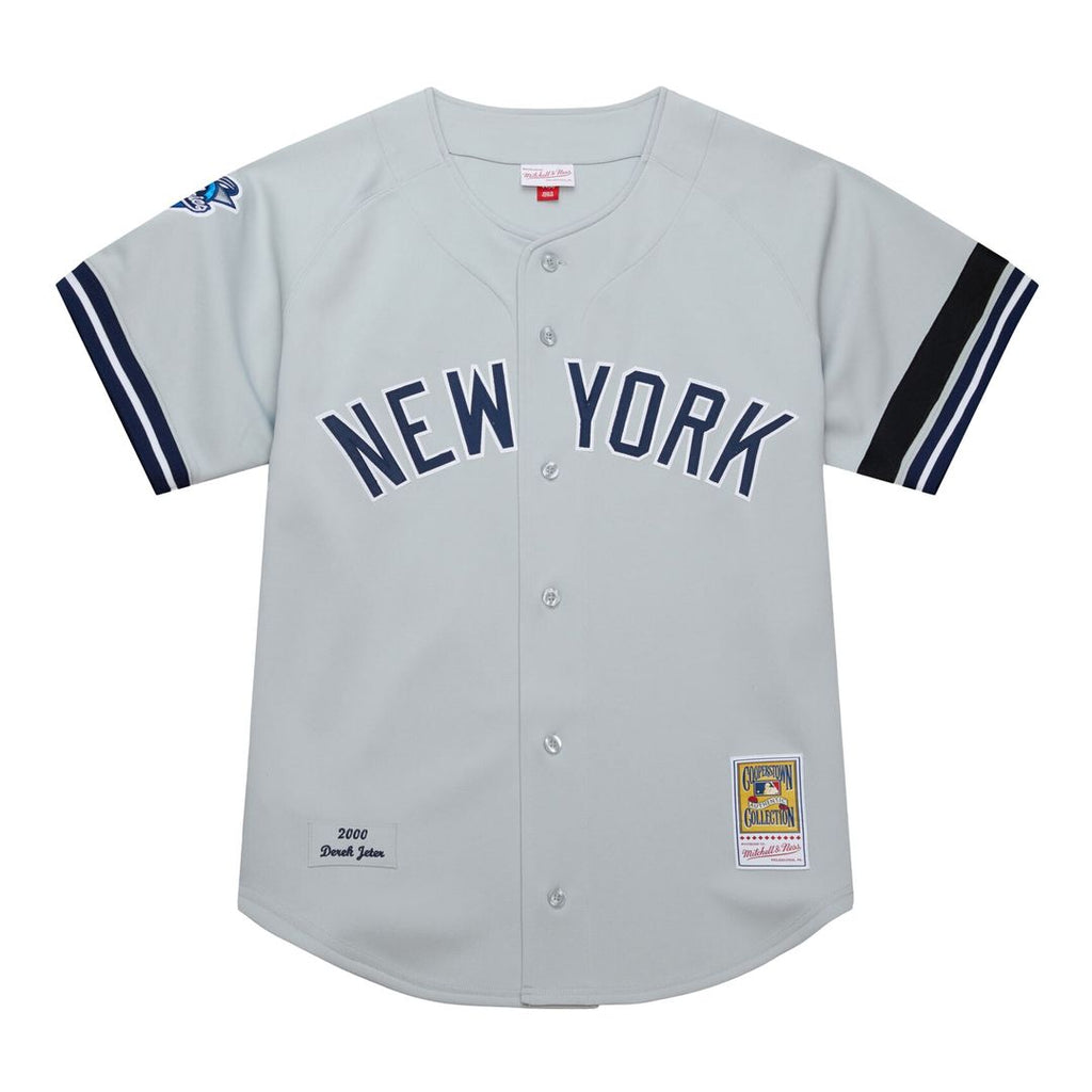 New York Yankees Derek Jeter Mitchell & Ness Cooperstown 2000 World Series Authentic Jersey - Gray Team Jersey Sports Fan Apparel