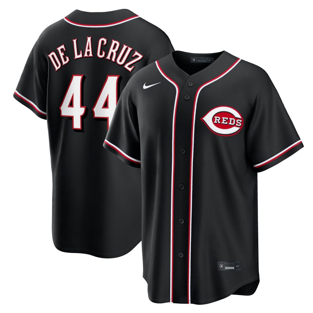 Cincinnati Reds Elly De La Cruz Nike Fashion Replica Black Out Jersey Team Jersey Sports Fan Apparel