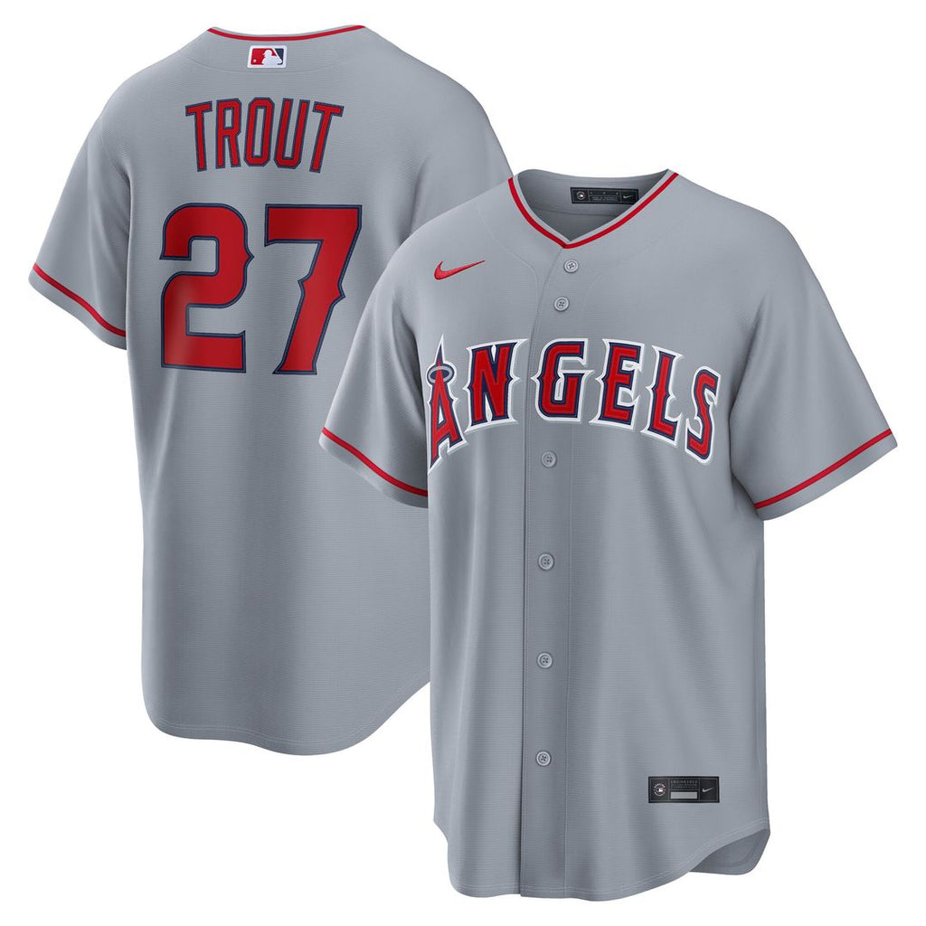 Los Angeles Angels Mike Trout Nike Road Replica Jersey - Gray Team Jersey Sports Fan Apparel