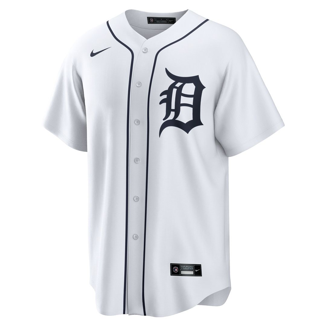 Detroit Tigers Gleyber Torres Nike Home Replica Jersey - White Team Jersey Sports Fan Apparel