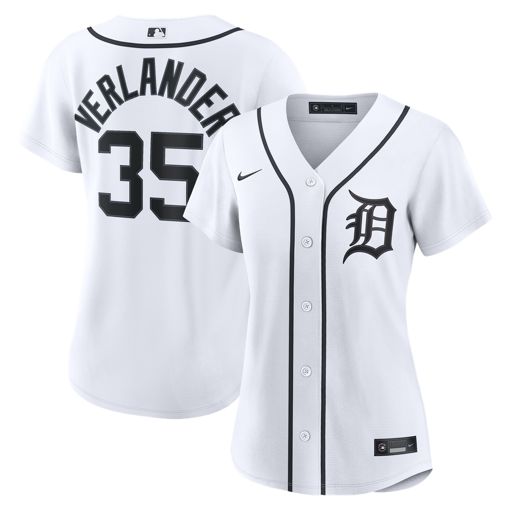 Detroit Tigers Justin Verlander Nike Women's Home Replica Jersey - White Team Jersey Sports Fan Apparel