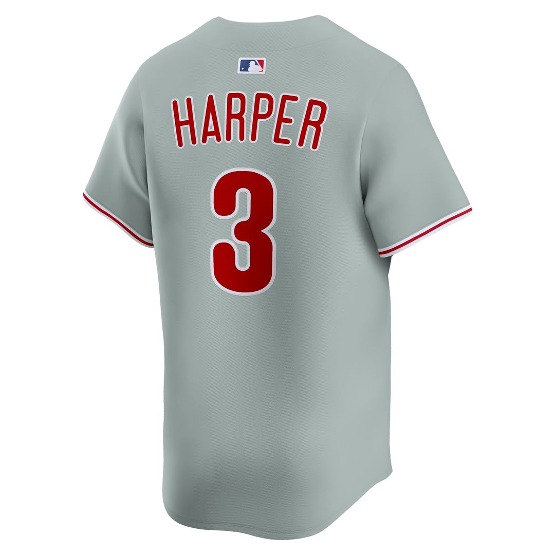 Philadelphia Phillies Bryce Harper Nike Road Limited Player Jersey - Gray Team Jersey Sports Fan Apparel