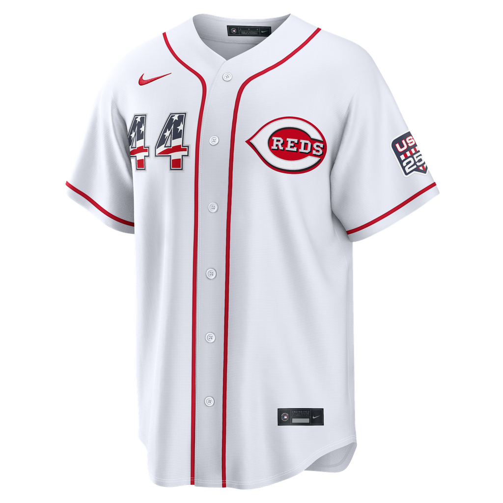 Cincinnati Reds Elly De La Cruz Nike USA 250 Fourth of July Home Stadium Jersey - White Team Jersey Sports Fan Apparel