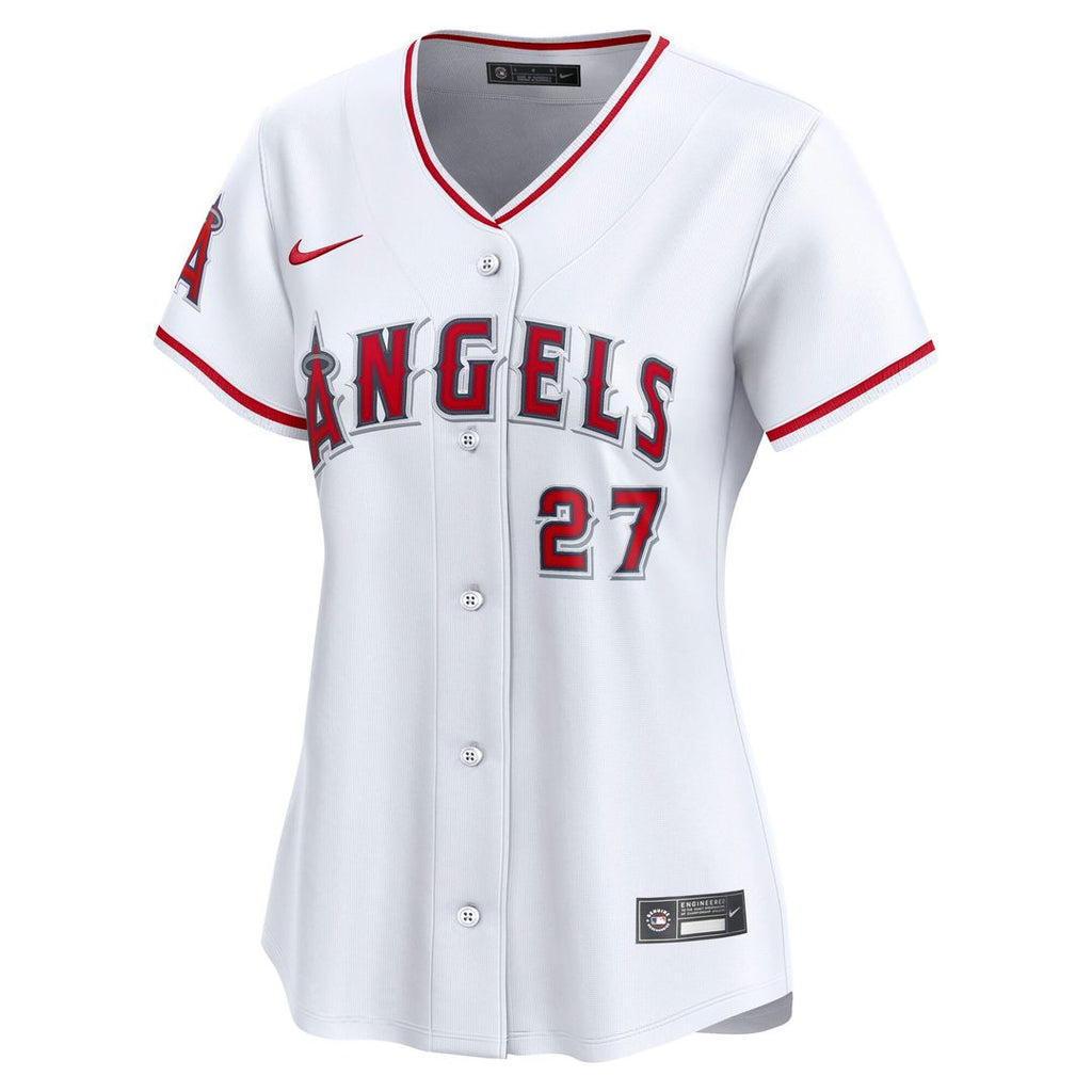 Los Angeles Angels Mike Trout Nike Women's Home Limited Player Jersey - White Team Jersey Sports Fan Apparel