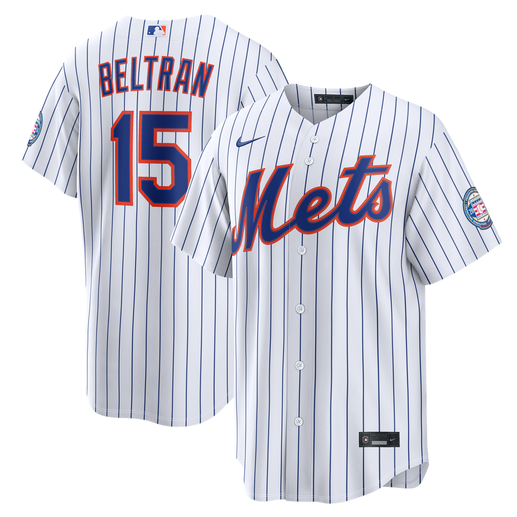 New York Mets Carlos Beltran Nike Home Replica 2026 Hall of Fame Patch Jersey - White Team Jersey Sports Fan Apparel