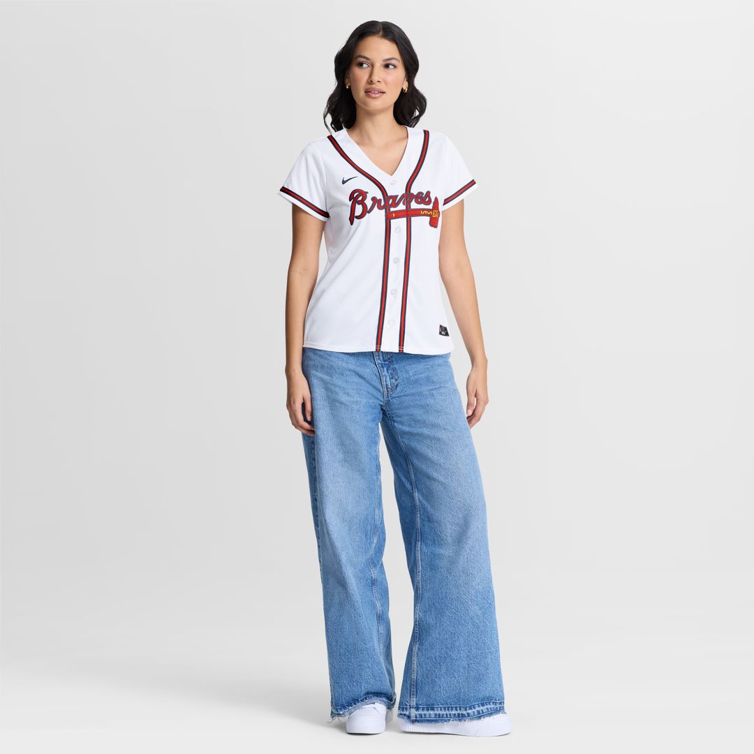 Atlanta Braves Grant Holmes Nike Women's Home Replica Jersey - White Team Jersey Sports Fan Apparel