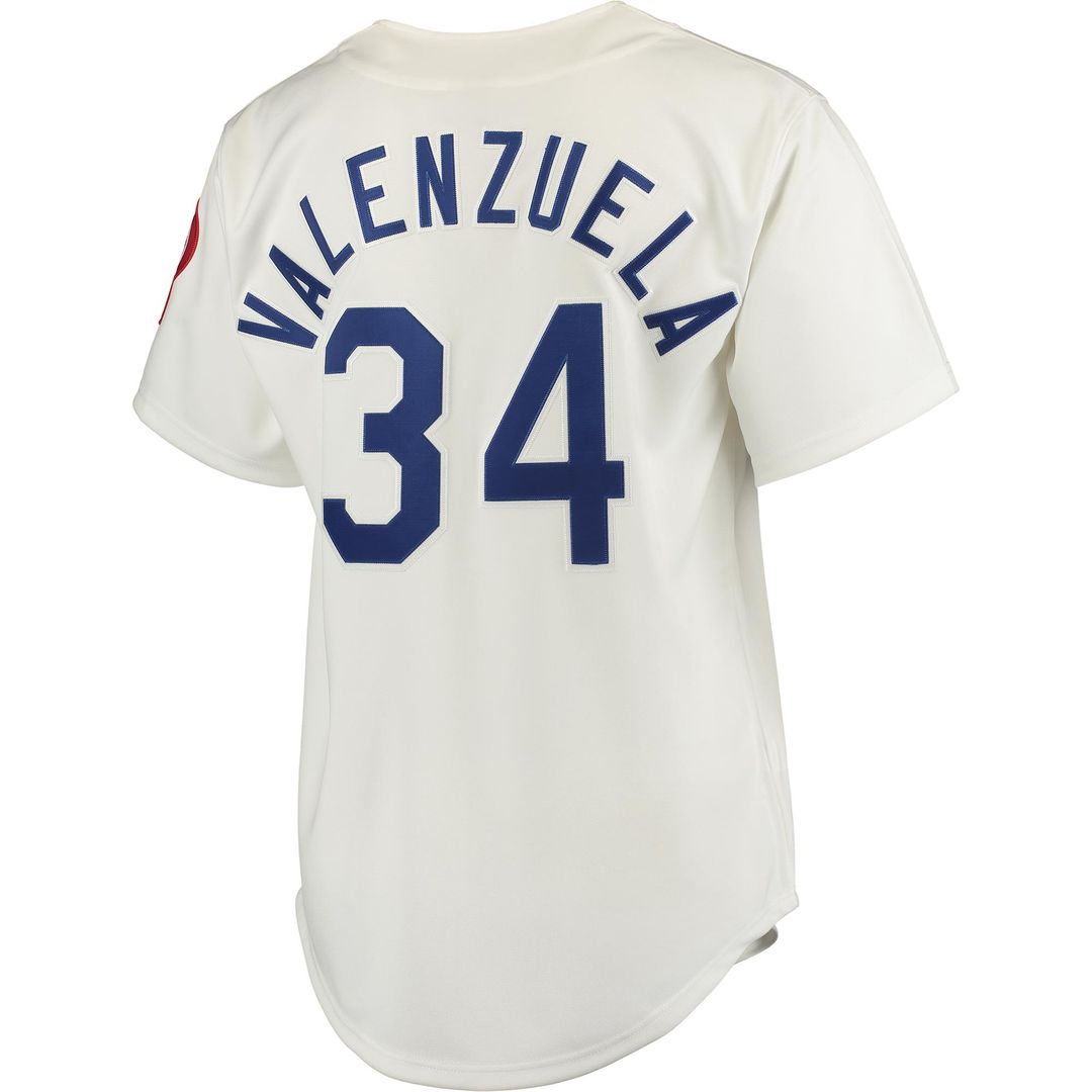 Los Angeles Dodgers Fernando Valenzuela Mitchell & Ness Road 1981 Cooperstown Authentic Jersey - Gray Team Jersey Sports Fan Apparel