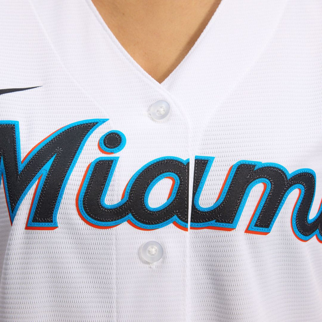 Miami Marlins Nike Women's Replica Team Jersey - White Team Jersey Sports Fan Apparel