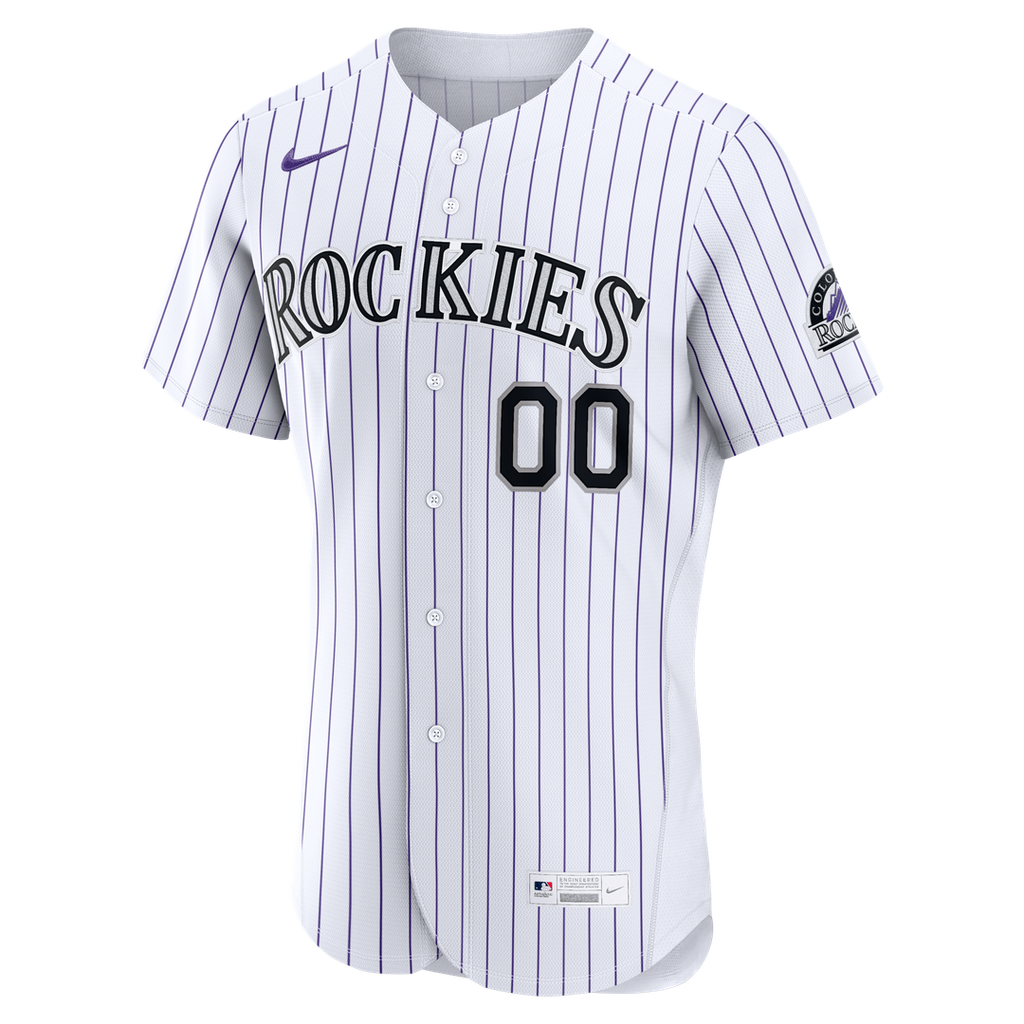 Colorado Rockies Nike Home Authentic Custom Jersey - White Team Jersey Sports Fan Apparel