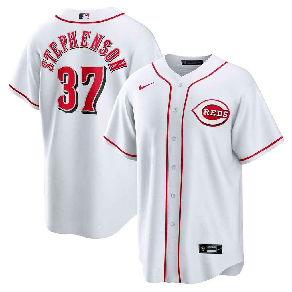 Cincinnati Reds Tyler Stephenson Nike Home Replica Jersey - White Team Jersey Sports Fan Apparel