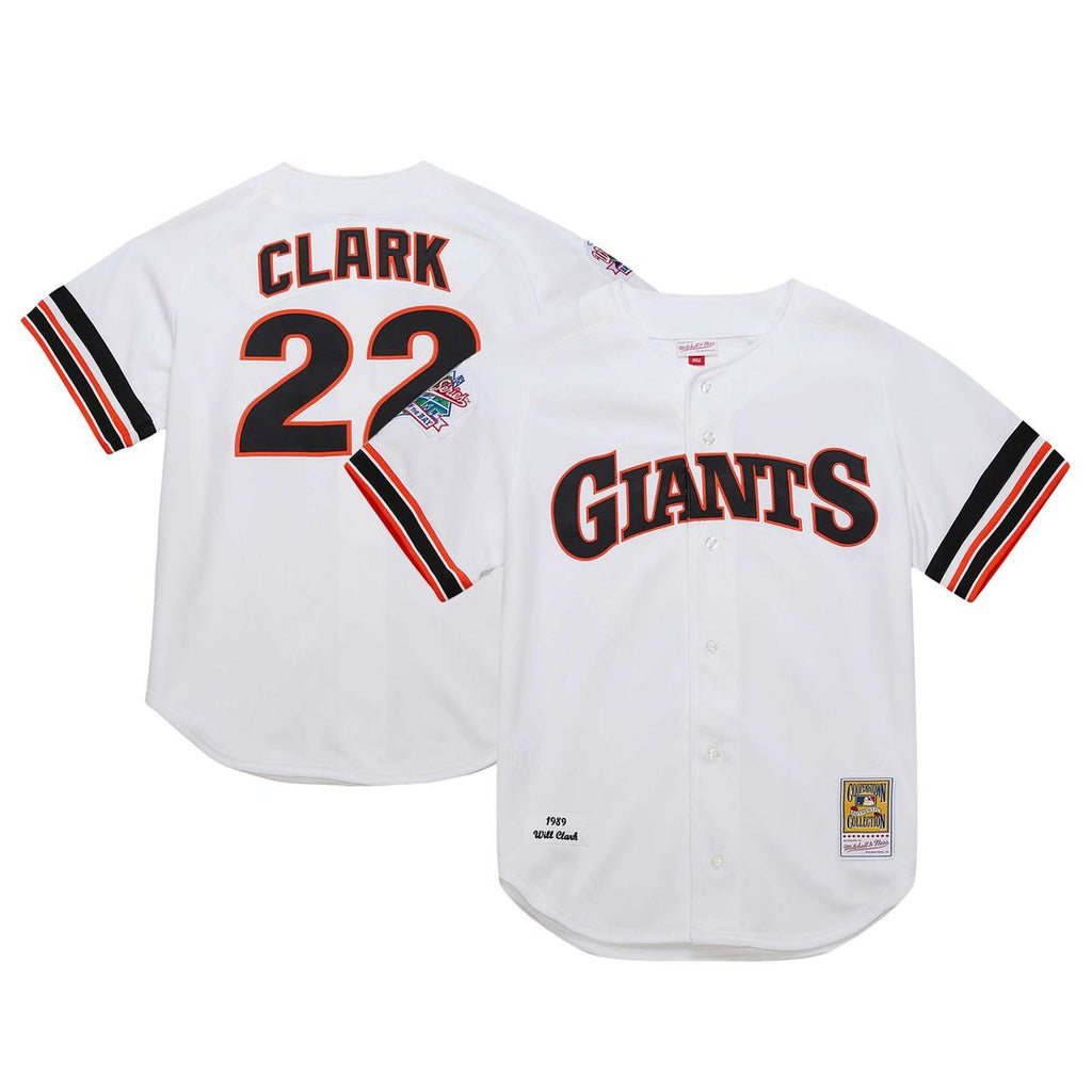 San Francisco Giants Will Clark Mitchell & Ness Cooperstown 1989 Authentic Jersey - White Team Jersey Sports Fan Apparel