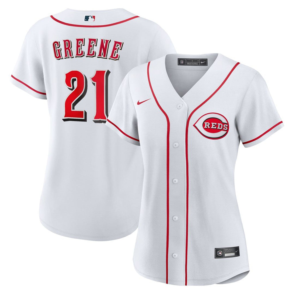 Cincinnati Reds Hunter Greene Nike Women's Home Replica Jersey - White Team Jersey Sports Fan Apparel