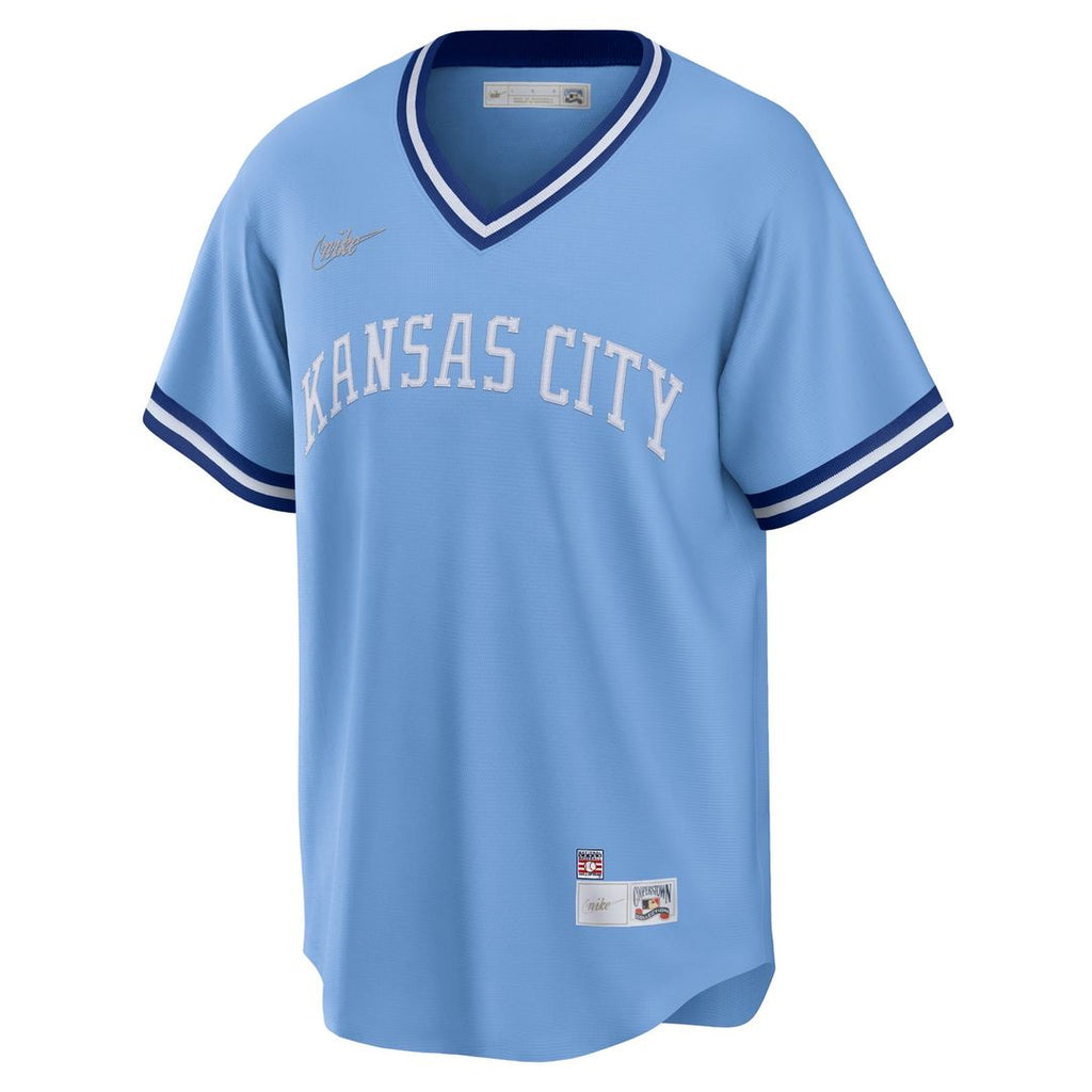 Kansas City Royals George Brett Nike Road Cooperstown Player Jersey - Light Blue Team Jersey Sports Fan Apparel