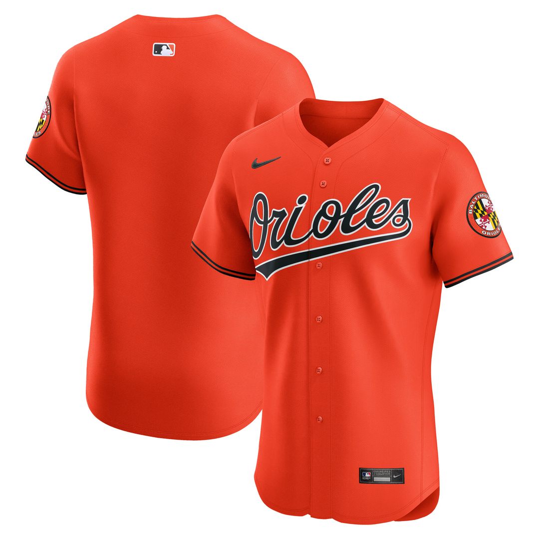 Baltimore Orioles Nike Alternate 2 Elite Jersey - Orange Team Jersey Sports Fan Apparel