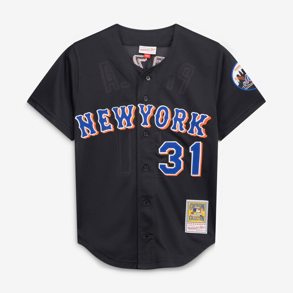 New York Mets Mike Piazza Mitchell & Ness Cooperstown 2000 Batting Practice Jersey - Black Team Jersey Sports Fan Apparel