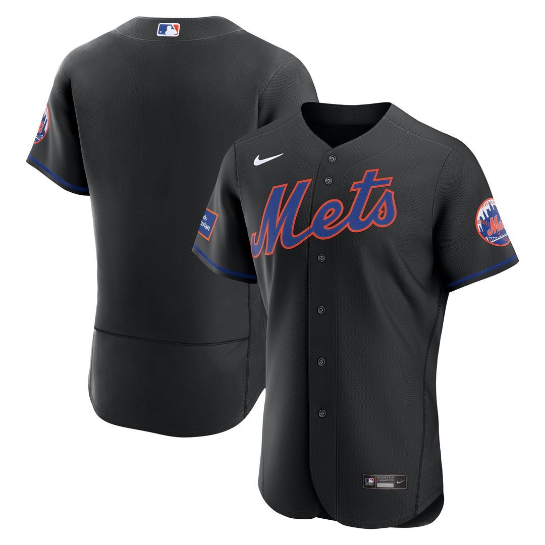 New York Mets Nike Home Sponsor Patch Authentic Jersey - White Team Jersey Sports Fan Apparel