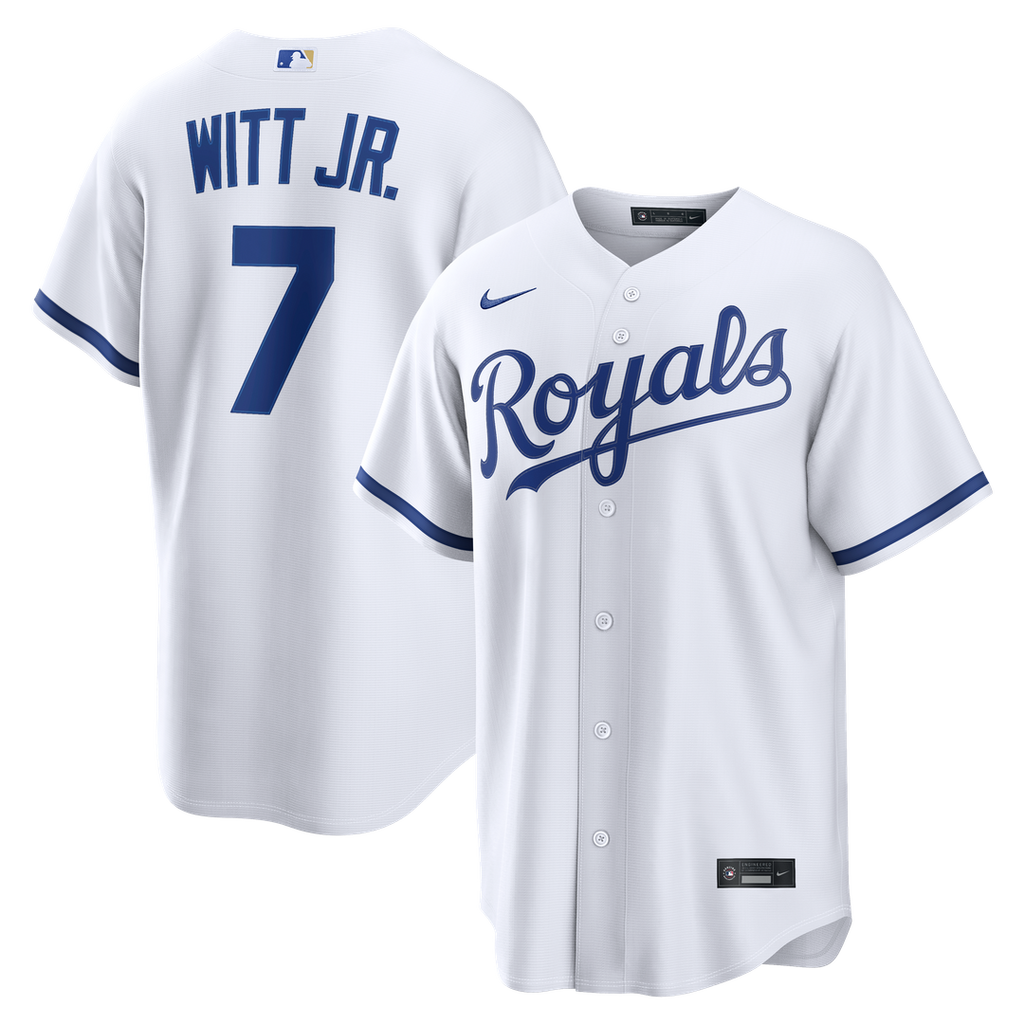 Kansas City Royals Bobby Witt Jr. Nike Home Replica Jersey - White Team Jersey Sports Fan Apparel