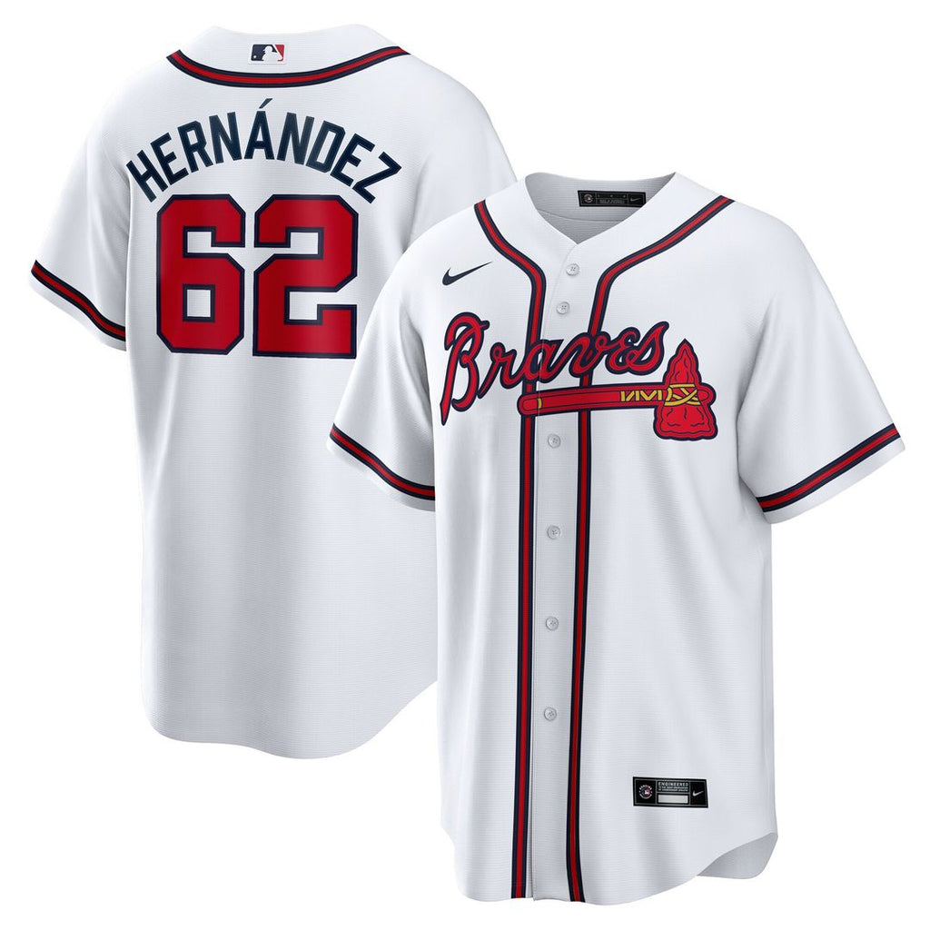 Atlanta Braves Daysbel Hernandez Nike Home Replica Jersey - White Team Jersey Sports Fan Apparel