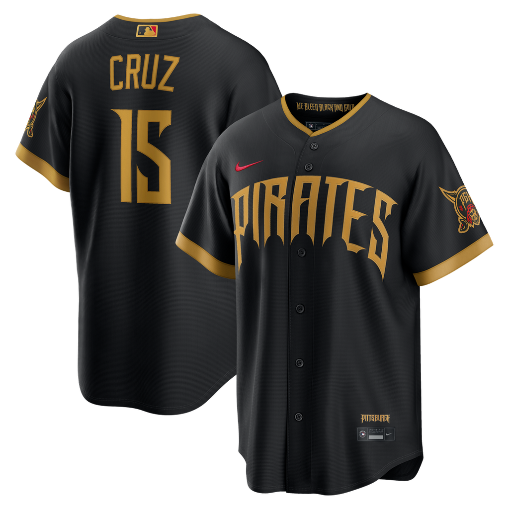 Pittsburgh Pirates Oneil Cruz Nike 2026 City Connect Stadium Jersey - Black Team Jersey Sports Fan Apparel
