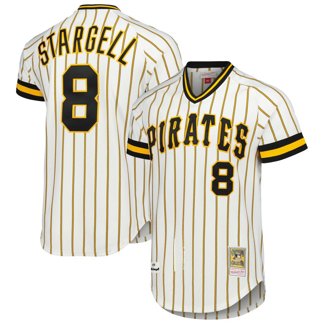 Pittsburgh Pirates Willie Stargell Mitchell & Ness 1979 Throwback Authentic Jersey - Gold Team Jersey Sports Fan Apparel