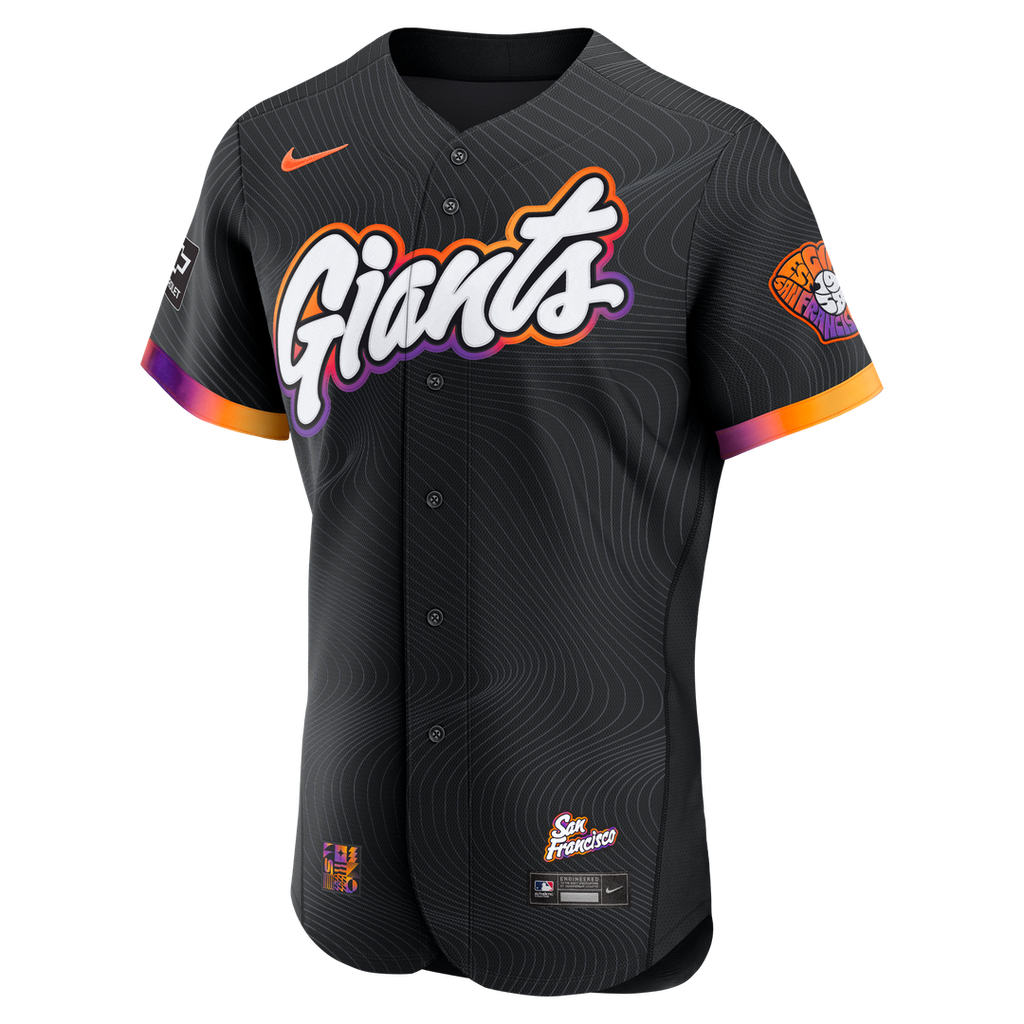 San Francisco Giants Nike City Connect Authentic Sponsor Patch Jersey - Anthracite Team Jersey Sports Fan Apparel