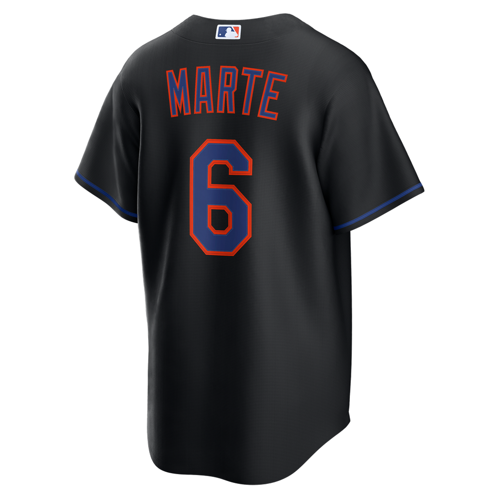 New York Mets Starling Marte Nike Alternate Replica Jersey - Black Team Jersey Sports Fan Apparel