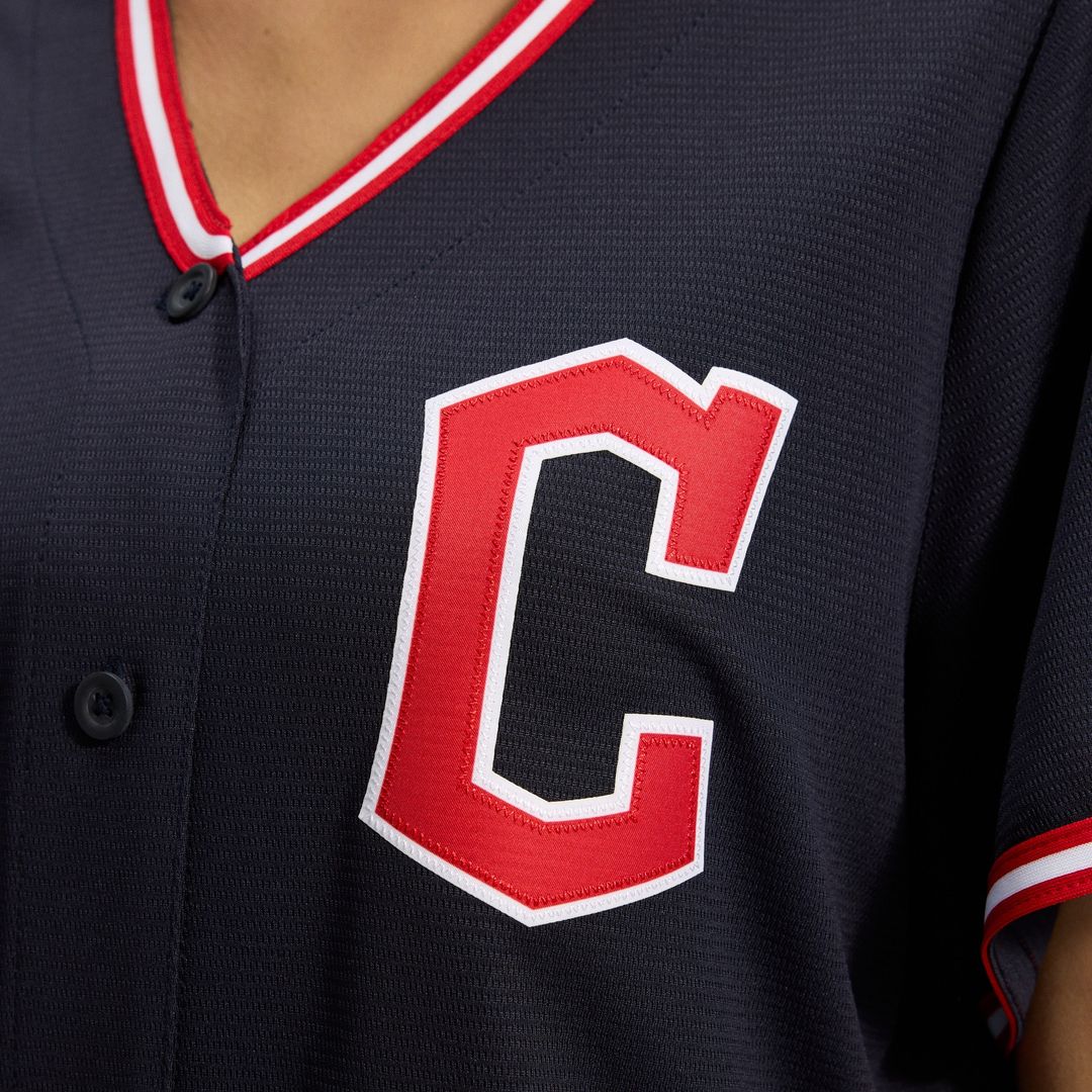 Cleveland Guardians Nike Women's Alternate Replica Jersey - Navy Team Jersey Sports Fan Apparel