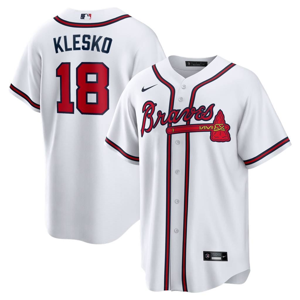 Atlanta Braves Ryan Klesko Nike Home Retired Player Replica Jersey - White Team Jersey Sports Fan Apparel