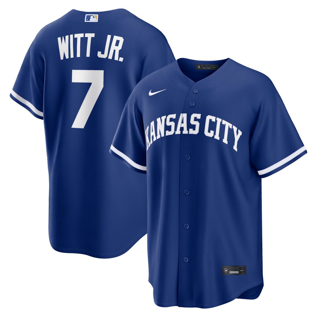 Kansas City Royals Bobby Witt Jr. Nike Alternate Replica Jersey - Royal Team Jersey Sports Fan Apparel
