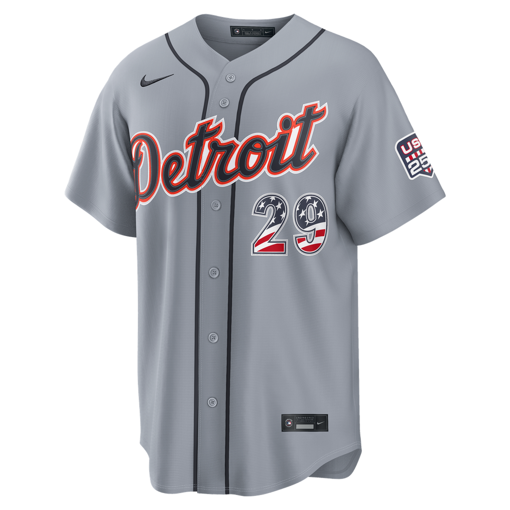 Detroit Tigers Tarik Skubal Nike USA 250 Fourth of July Road Stadium Jersey - Gray Team Jersey Sports Fan Apparel